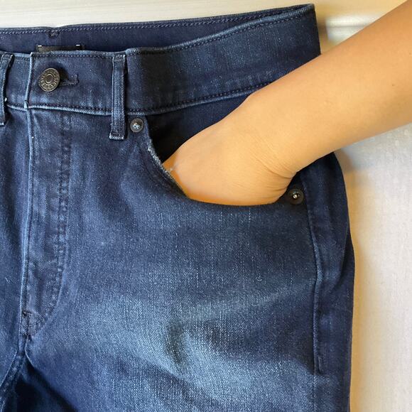 Express Women Skinny Jeans size 10S Dark Blue High Rise Stretch Boot Cut - Picture 9 of 12